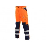 Výstražné pánske nohavice do pása CXS NORWICH, oranžovo-modrá